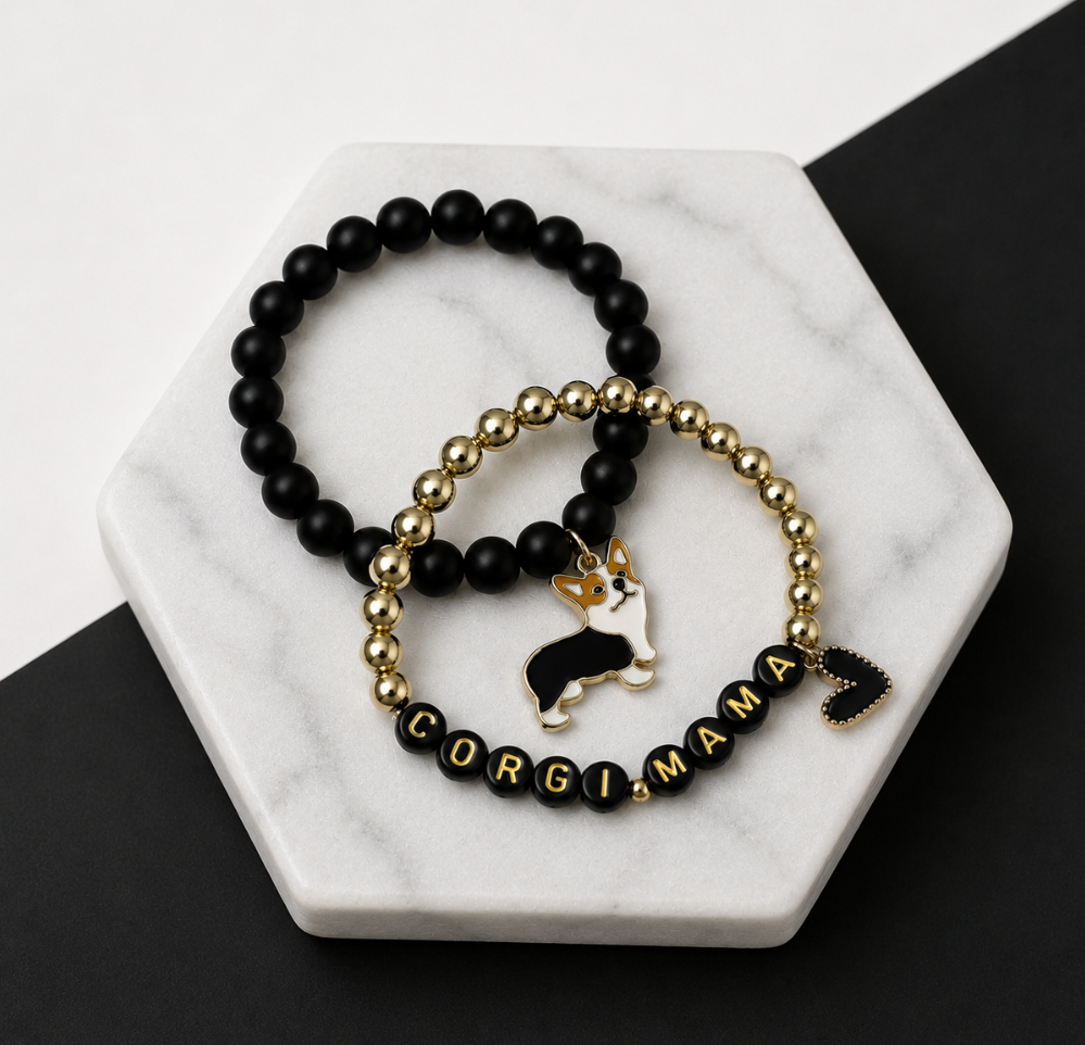 Corgi Mama Bracelet Set
